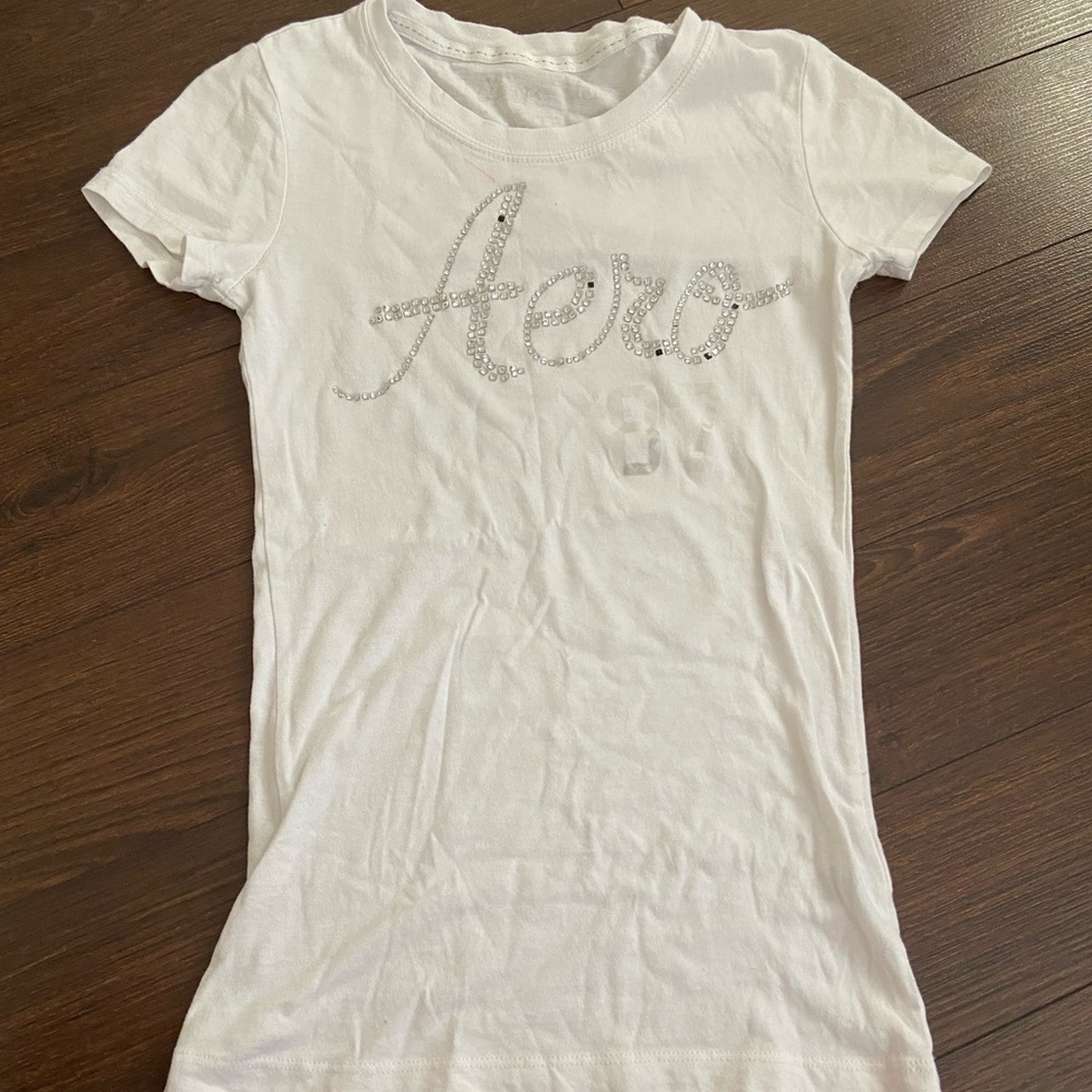 aero rhinestone tee
